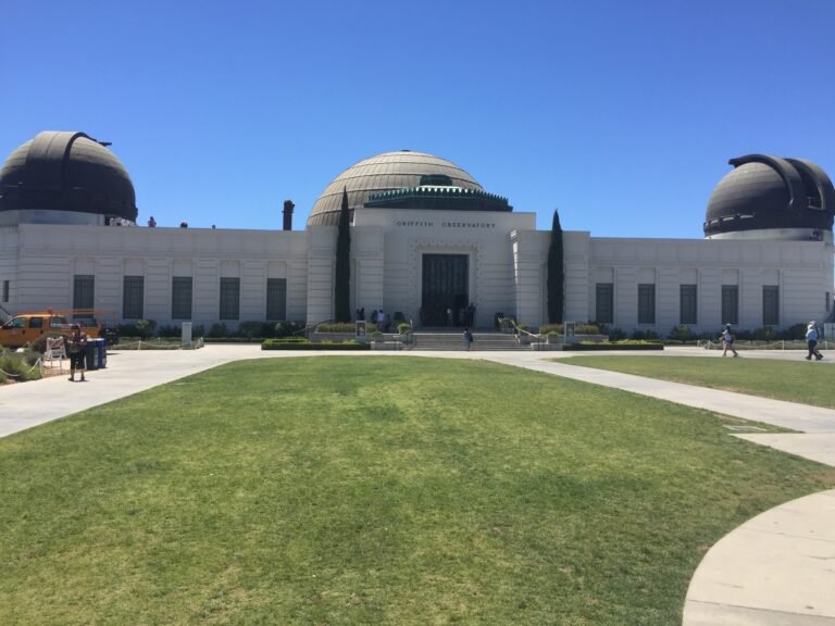 Griffith Observatory Los Angeles filming location view from front lawn